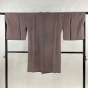 道行 身丈98cm 裄丈68cm L 和装コート 角衿 幾何学模様 灰紫 正絹 美品 秀品 【中古】 msp50