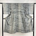 長襦袢 身丈130cm 裄丈65cm M 笹 霞 灰色 正絹 秀品 【中古】