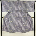 長襦袢 身丈130cm 裄丈66cm M 桜 地紋 ぼかし 薄紫 正絹 美品 秀品 【中古】