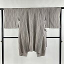 道中着 身丈101.5cm 裄丈63.5cm S 和装コート 立涌 鮫 灰紫 正絹 逸品 【中古】