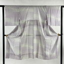 長襦袢 身丈125cm 裄丈64cm M 花びら 霞 ぼかし 薄紫 正絹 秀品 【中古】 msp50