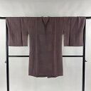 道行 身丈99cm 裄丈66cm M 和装コート 角衿 寄せ柄 紫 正絹 逸品 【中古】 msp50