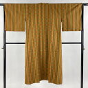 道中着 身丈131.5cm 裄丈64cm M 和装コート 裂正倉院紋様 茶色 正絹 美品 逸品 【中古】 msp50