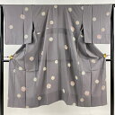 長襦袢 身丈122cm 裄丈65cm M 手毬 灰紫 正絹 秀品 【中古】 msp30