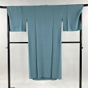 道中着 身丈130.5cm 裄丈67.5cm L 和装コート 地紋 青緑 正絹 美品 逸品 【中古】 msp30
