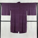 道中着 身丈105.5cm 裄丈63.5cm S 和装コート 宝尽くし 松竹梅 濃紫 正絹 美品 逸品 【中古】 msp30