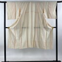 長襦袢 身丈123cm 裄丈64cm M 草花 ぼかし 薄ピンク 正絹 秀品 【中古】