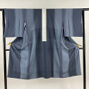 長襦袢 身丈125.5cm 裄丈62.5cm S 疋田柄 ぼかし 青灰色 正絹 美品 名品 【中古】
