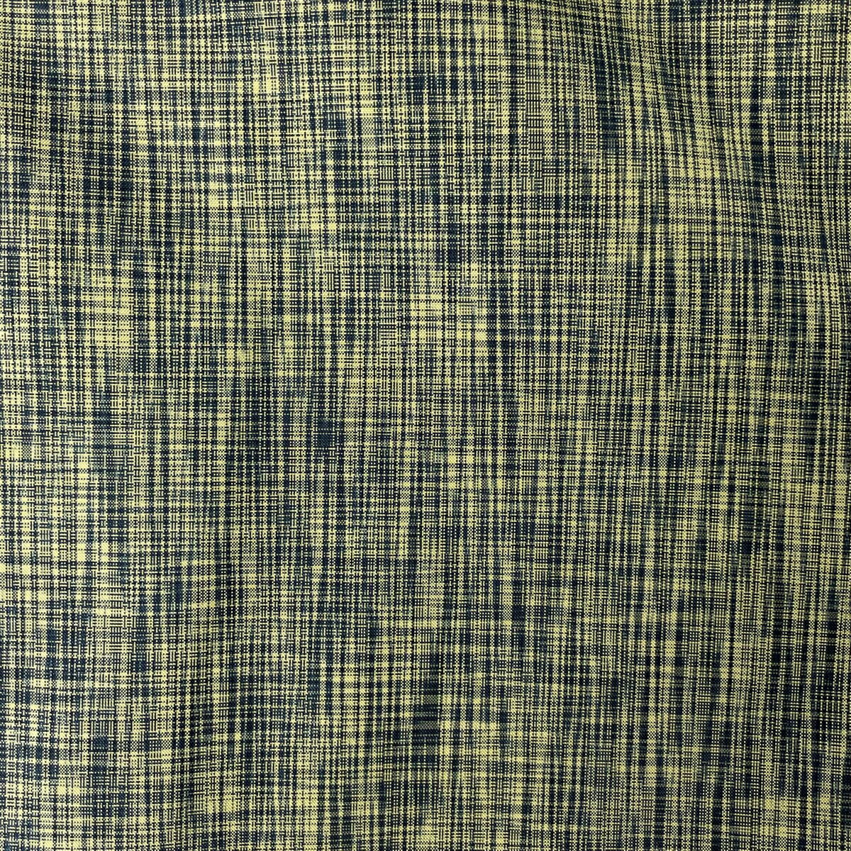 紬 身丈162cm 裄丈66cm M 袷 証紙あり 幾何学 よもぎ色 正絹 美品 逸品 【中古】