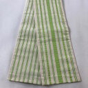 半幅帯 美品 秀品 証紙あり 博多織 縞 幾何学模様 クリーム 正絹 【中古】