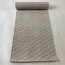 反物 秀品 小紋 毘沙門亀甲 クリーム 正絹 【中古】