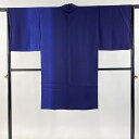 道中着 身丈108cm 裄丈64cm M 和装コート 着物衿 縦ぼかし 絞り浴衣 濃紺 正絹 逸品 【中古】