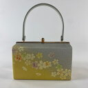 和装バッグ 優品 フォーマル 桜 金銀彩 銀色 エナメル 和装小物 【中古】
