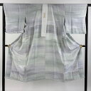 長襦袢 身丈124cm 裄丈63.5cm S 霞 ぼかし 薄緑 正絹 美品 秀品 【中古】