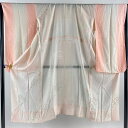 長襦袢 身丈126cm 裄丈64.5cm M 鼓 桜 ぼかし 薄ピンク 正絹 美品 秀品 【中古】