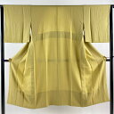 長襦袢 身丈124.5cm 裄丈63cm S 地紋 ベージュ 正絹 秀品 【中古】