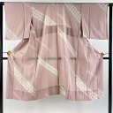 長襦袢 身丈117.5cm 裄丈61cm S 疋田 絞り 薄ピンク 正絹 美品 秀品 【中古】