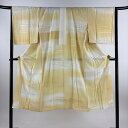 長襦袢 身丈132cm 裄丈66cm M ヱ霞 ぼかし ベージュ 正絹 美品 秀品 【中古】