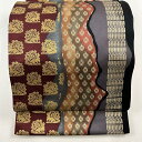 袋帯 美品 名品 落款あり 一期一会 花うさぎ 花 金糸 銀糸 灰紫 六通 正絹 【中古】