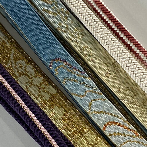 帯締め 優品 帯締め5本セット 青灰色 正絹 和装小物 【中古】 帯締め 優品 帯締め5本セット 青灰色 正絹 和装小物 【中古】