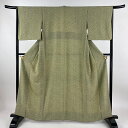 江戸小紋 身丈160.5cm 裄丈65cm M 袷 蟹 灰色 正絹 美品 逸品 【中古】