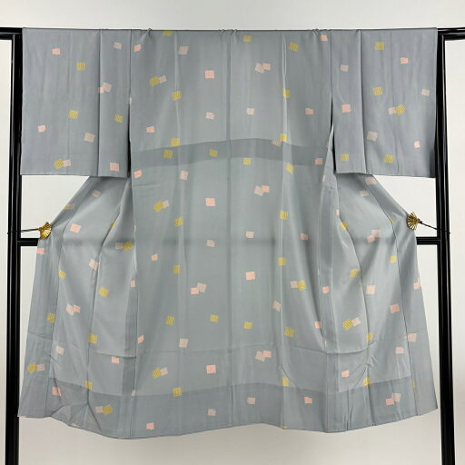 長襦袢 身丈126cm 裄丈64cm M 源氏香 青灰色 正絹 秀品 【中古】 長襦袢 身丈126cm 裄丈64cm M 源氏香 青灰色 正絹 秀品 【中古】