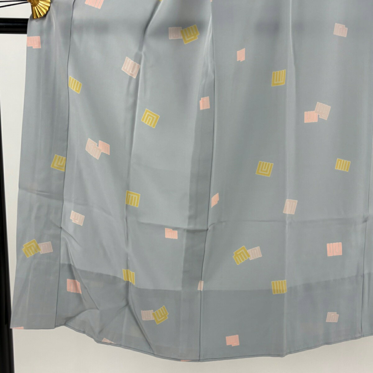 長襦袢 身丈126cm 裄丈64cm M 源氏香 青灰色 正絹 秀品 【中古】