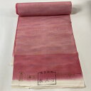 反物 秀品 小紋 鮫 ぼかし ピンク 正絹 【中古】