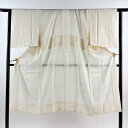 長襦袢 身丈125cm 裄丈64cm M 流水 クリーム 正絹 秀品 【中古】