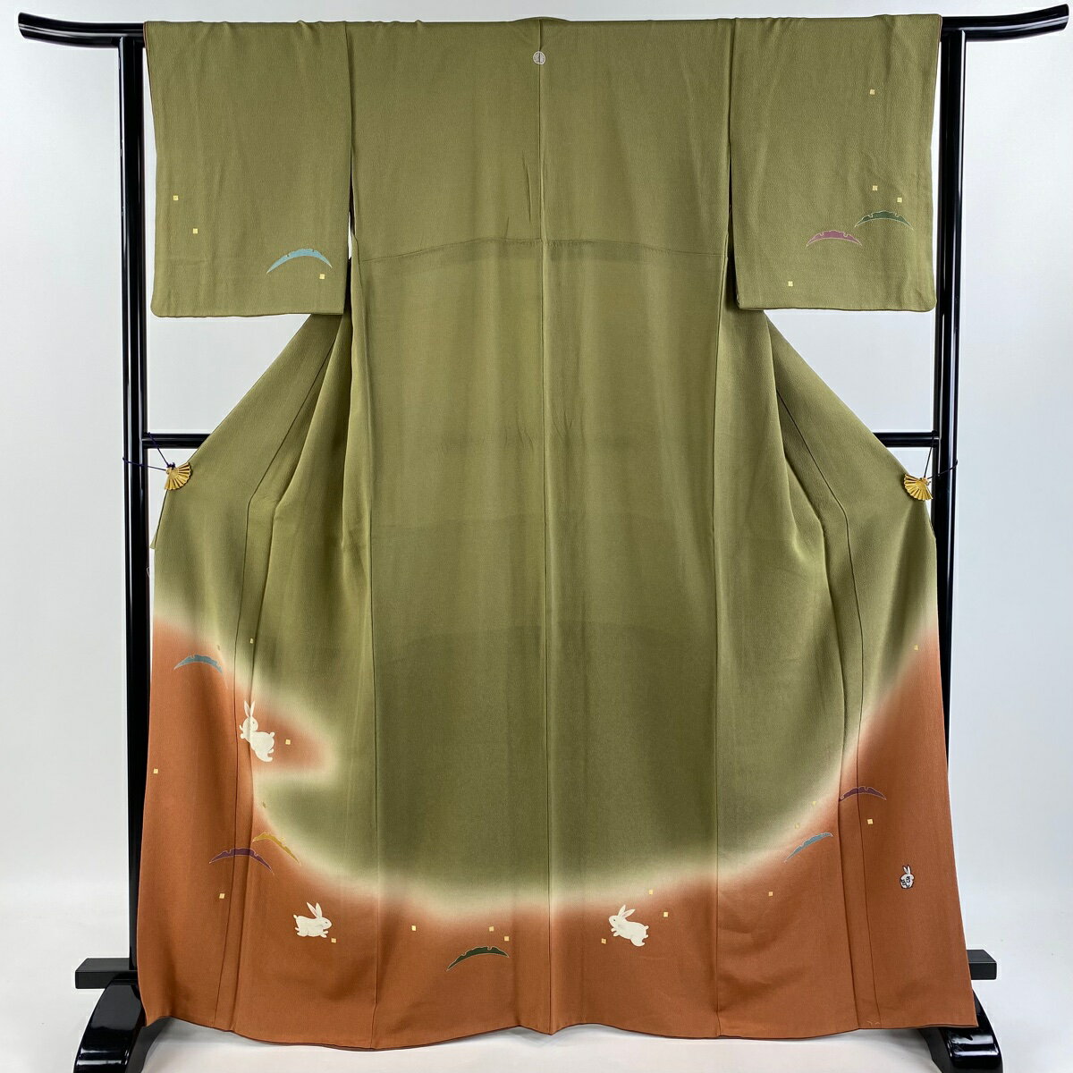 ２点セット 人形作家ホリヒロシ刺繍紋訪問着&うさぎ唐織袋帯 2点セット 人形作家ホリヒロシ刺繍紋訪問着&うさぎ唐織袋帯