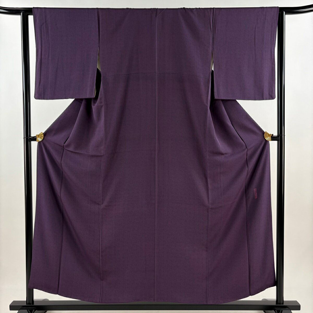 江戸小紋 身丈156cm 裄丈63cm S 袷 人間国宝 中村勇二郎 落款あり 古代菊 紫 正絹 美品 逸品 【中古】 msp50