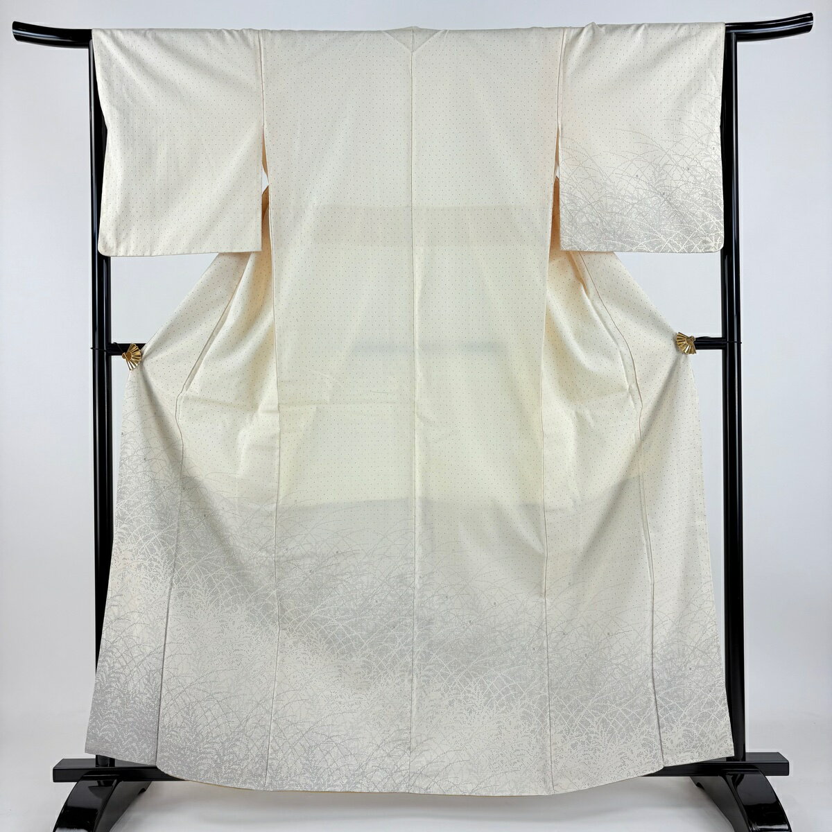 最高級品　赤城紬　付下げ　単衣　証紙有り　未使用　極美品 最高級品 赤城紬 付下げ 単衣 証紙有り 未使用 極美品