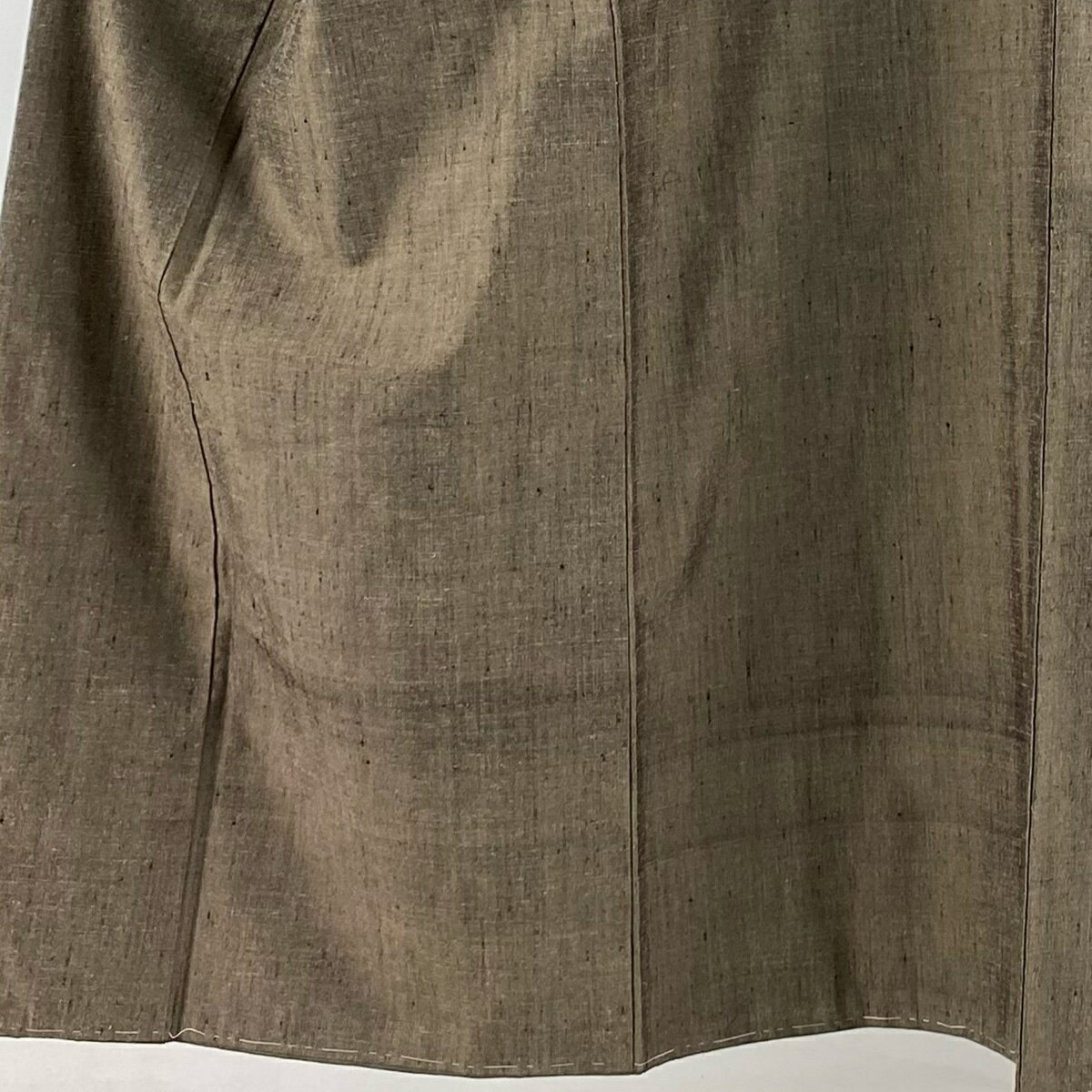 【美品】 男着物 身丈142.5cm 裄丈67cm M 袷 結城紬 アンサンブル 奥順 はたおり娘 証紙あり 茶色 正絹 逸品 【中古】