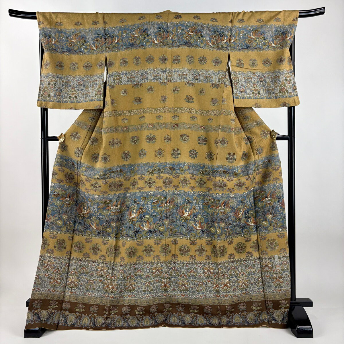 訪問着 身丈171cm 裄丈69cm L 袷 片桐嘉正 落款