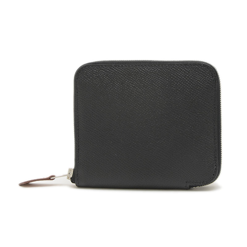 【未使用品】エルメス アザップ コンパクト シルクイン 財布 エプソン ブラック W刻印【中古】【送料無料】