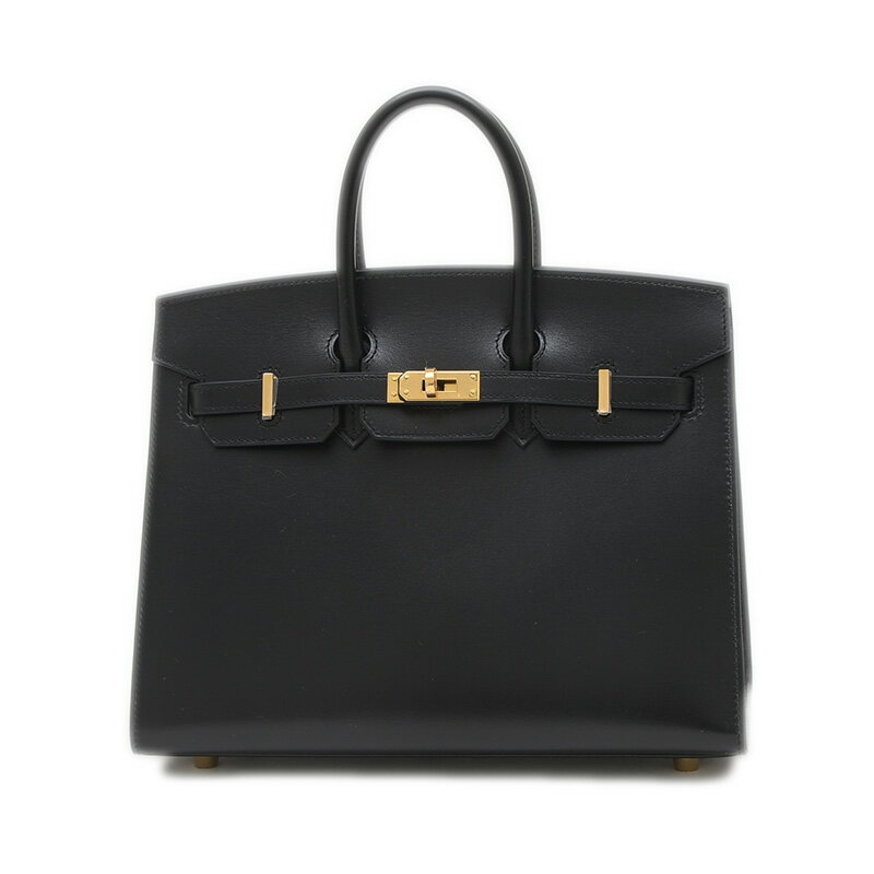 【未使用品】エルメス バーキン25 セリエ ボックスカーフ ブラック ゴールド金具 W刻印【中古】【送料無料】のサムネイル