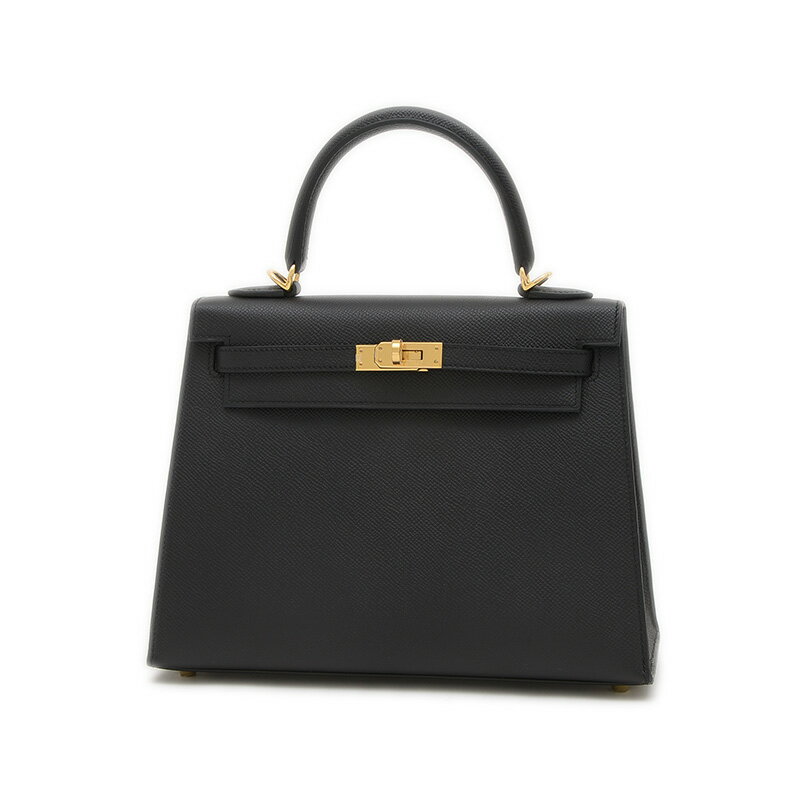 【未使用品】エルメス ケリー25 外縫い エプソン ブラック ゴールド金具 W刻印【中古】【送料無料】のサムネイル