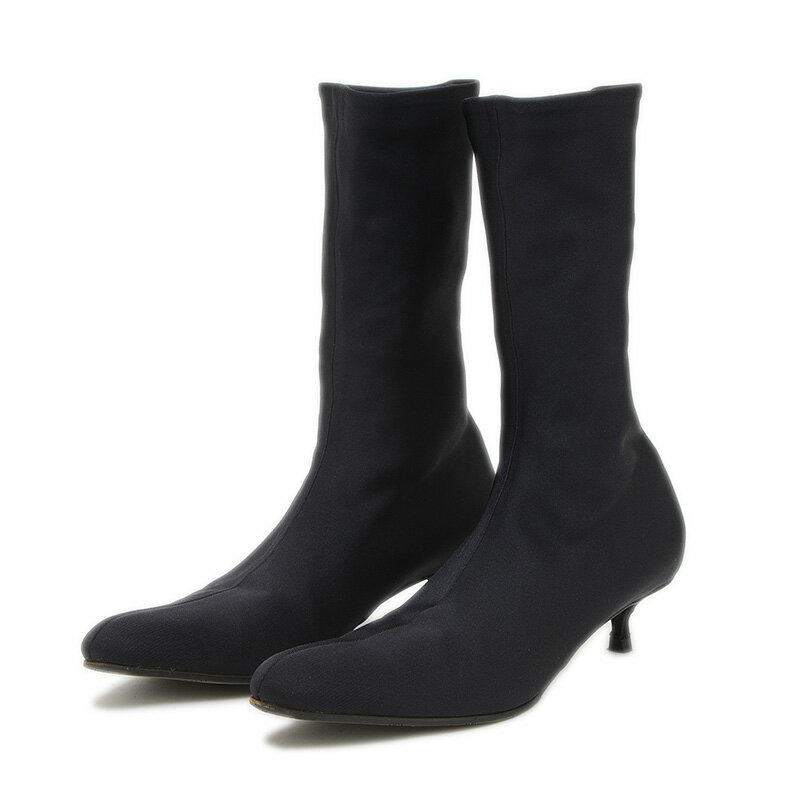 バレンシアガ ナイフ ソックス ブーツ ヒール ブラック レディース 36.5サイズ【中古】【送料無料】