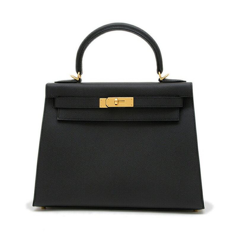 【未使用品】エルメス ケリー28 外縫い エプソン ブラック ゴールド金具 K刻印【中古】【送料無料】(4)
