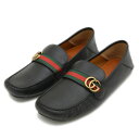 【未使用品】グッチ ドライビングシューズ レザー ブラック メンズ #12.5 450891【中古】【送料無料】