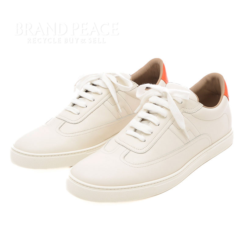 エルメス クイッカー スニーカー カーフ ホワイト/オレンジ　#44【中古】 BP 【送料無料】のサムネイル