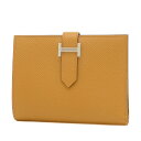 エルメス ベアンコンパクト 二つ折り財布 エプソン セサミ シルバー金具 W刻印【中古】 BP 【送料無料】(4)