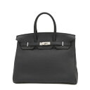 【未使用品】エルメス バーキン35 トゴ ブラック シルバー金具 W刻印【中古】 【送料無料】