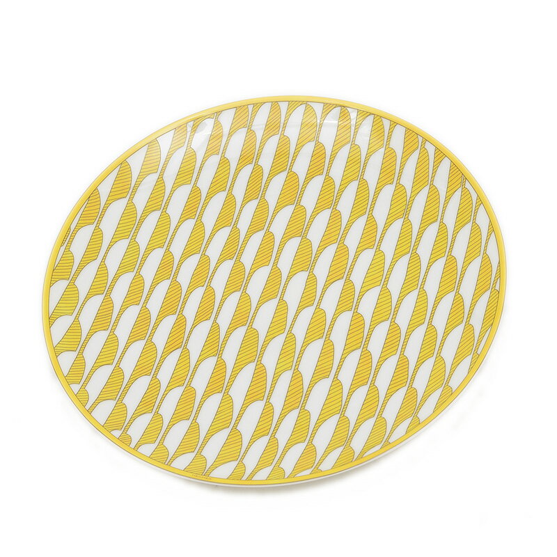 【未使用品】エルメス ソレイユ デザート プレート ポーセリン 21cm 陶器 ホワイト/イエロー【中古】 BP 【送料無料】のサムネイル