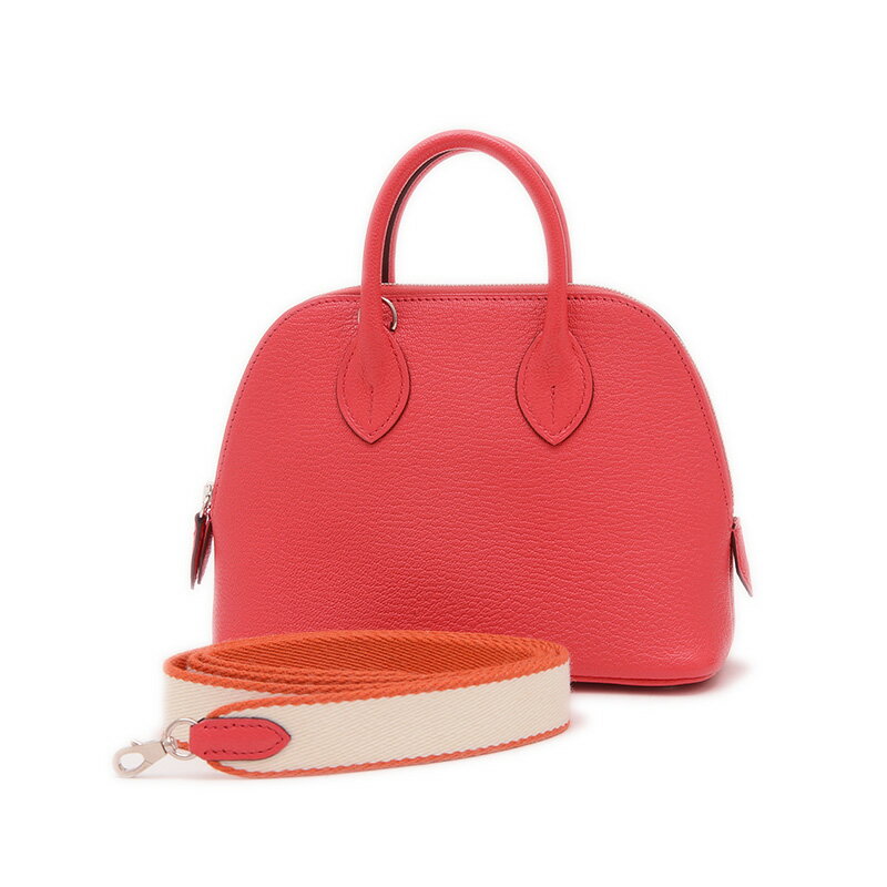 エルメス ボリード1923 ミニ シェーブル ブーゲンビリア シルバー金具 B刻印【中古】 BP 【送料無料】