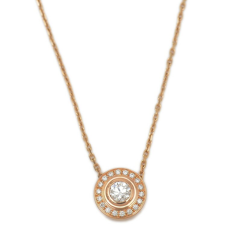 カルティエ ダムール ネックレス K18PG　ダイヤ0.18ct N7412300【中古】 BP 【送料無料】