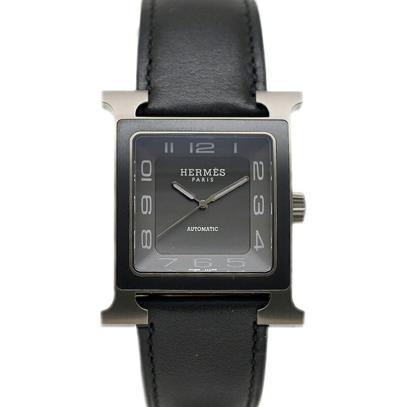 エルメス Hウォッチ GM メンズ ブラック文字盤 チタン ブラック金具 オートマ HH5.841【中古】 BP 【送料無料】