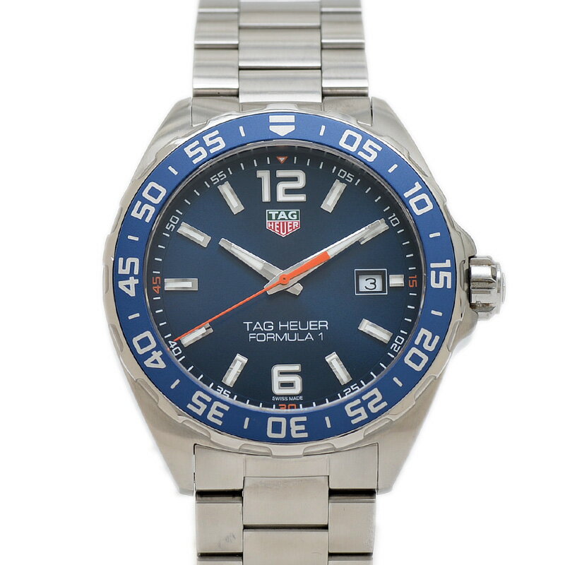 タグホイヤー フォーミュラ1 デイト ブルー文字盤 クォーツ SS WAZ1010【中古】 BP 【送料無料】