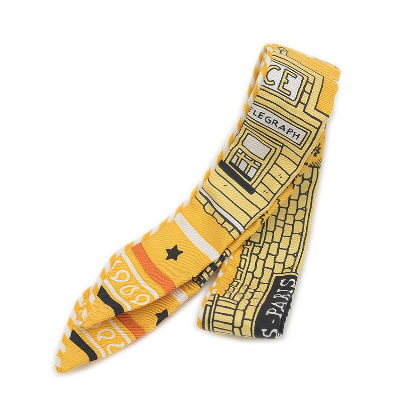 エルメス ツイリードール キャンディ エルメス パリ ステーション ミエル/キャラメル/ノワール【中古】..