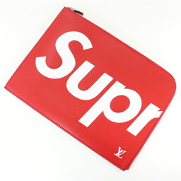 セカンドバッグ 【新品】ルイヴィトンxシュプリーム クラッチバッグ ポシェット・ディスカバリー LOUIS VUITTON×Supreme エピ 赤 レッド メンズ M67722 クール セカンドバッグ ハンドバッグ LOUIS VUITTON ルイ・ヴィトン ビトン 便利 ブランド 定番 人気 プレゼント ギフト